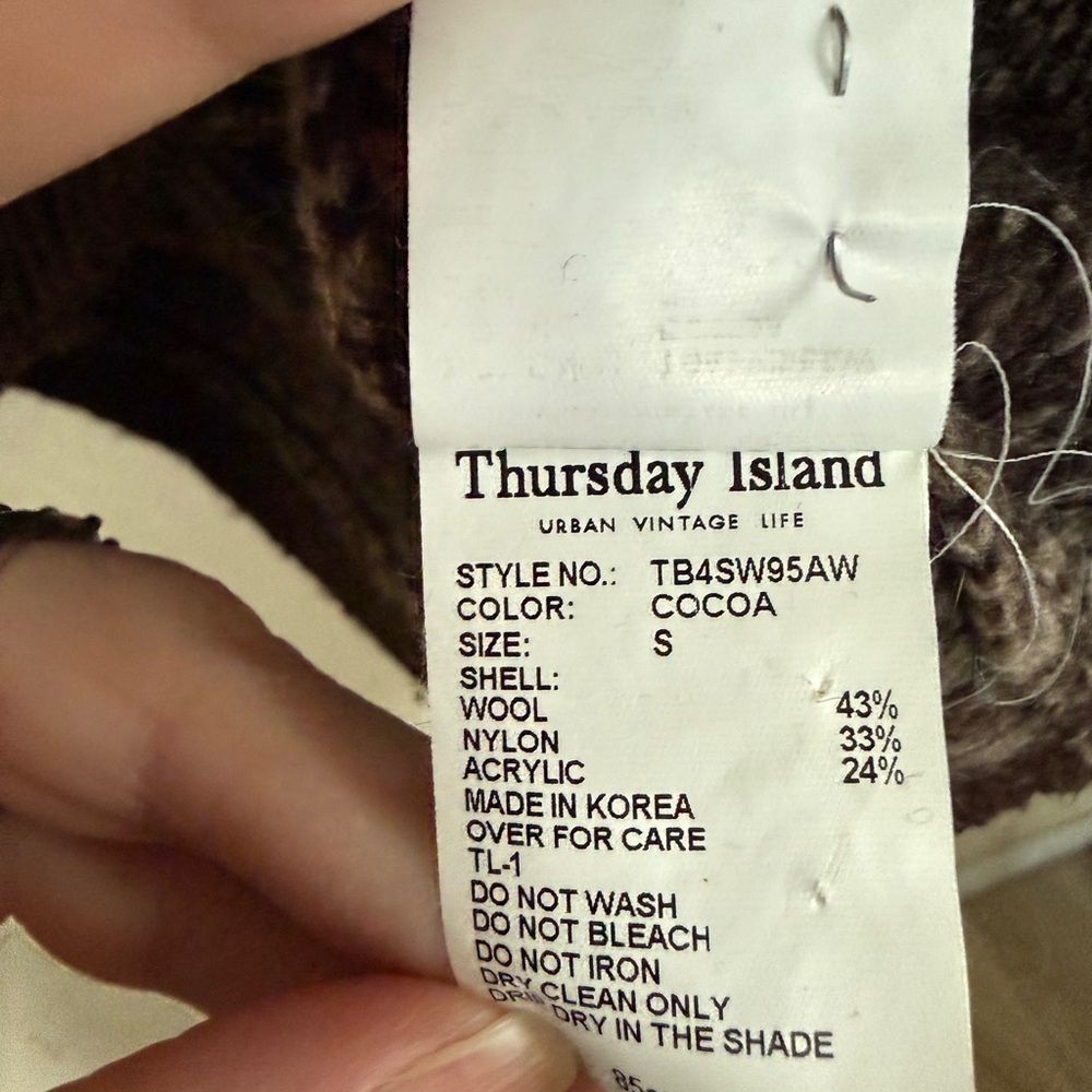 Thursday Island Fair Isle Patterned Women's Sweater Tunic Dress Small - Picture 3 of 7